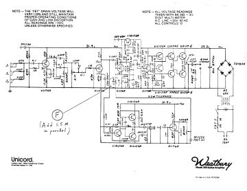 Westbury 250 ;Guitar Amp schematic circuit diagram
